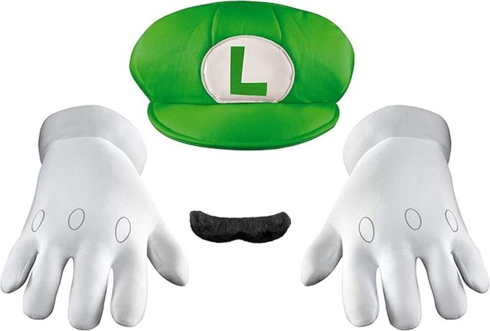 Disguise Men's Nintendo Super Mario Bros. Luigi Adult Accessory Kit Hat Gloves